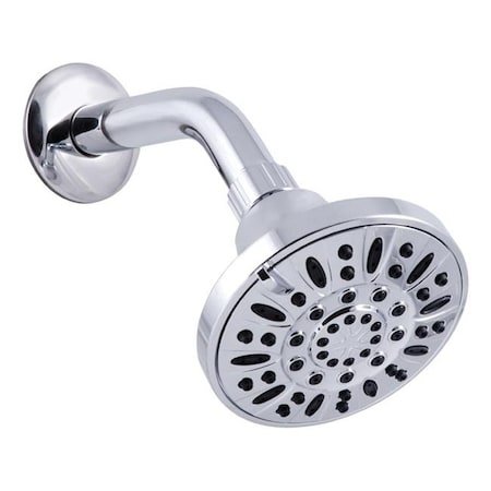 Oakbrook Collection Oakbrook 4891883 4 in. 1.8 GPM 3 Settings Wallmount Chrome Showerhead 4891883
